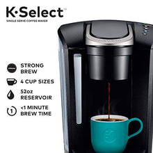Cargar imagen en el visor de la galería, Keurig K-Select Coffee Maker, Single Serve K-Cup Pod Coffee Brewer, With Strength Control and Hot Water On Demand, Matte Black
