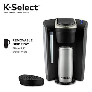 Keurig K-Select Coffee Maker, Single Serve K-Cup Pod Coffee Brewer, With Strength Control and Hot Water On Demand, Matte Black