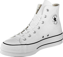 Load image into Gallery viewer, Converse Women&#39;s Chuck Taylor All Start Lift Hightop Sneakers, White/Black/White, 7.5 Medium US
