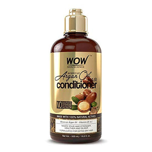 WOW Moroccan Argan Oil Hair Conditioner Increase Gloss, Hydration, Shine - Reduce Itchy Scalp, Dandruff & Frizz - No Parabens or Sulfates - All Hair Types (16.9 Fl Oz / 500mL)