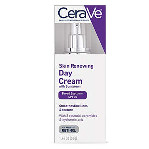 CeraVe Anti Aging Face Cream with SPF | 1.76 Ounce | Anti Wrinkle Retinol Cream and Face Sunscreen | Fragrance Free