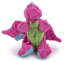 Cargar imagen en el visor de la galería, goDog Dragon With Chew Guard Technology Tough Plush Dog Toy, Pink, Large
