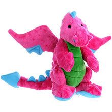 Load image into Gallery viewer, goDog Dragon With Chew Guard Technology Tough Plush Dog Toy, Pink, Large
