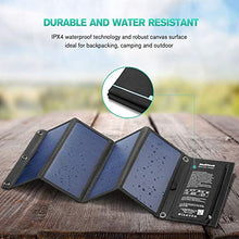Load image into Gallery viewer, Solar Charger, Nekteck 28W Foldable Portable Solar Charger, Waterproof Camping Gear Sunpowered Charger with 2 USB Port for iPhone 12/11/Xs, iPad, MacBook, Samsung Galaxy, Tablet and Any USB Devices
