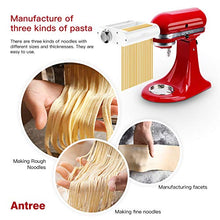 Cargar imagen en el visor de la galería, ANTREE Pasta Maker Attachment 3 in 1 Set for KitchenAid Stand Mixers Included Pasta Sheet Roller, Spaghetti Cutter, Fettuccine Cutter Maker Accessories and Cleaning Brush
