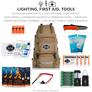 Premium Family Emergency Survival Bag/Kit – Be Equipped with 72 Hours of Disaster Preparedness Supplies for 4 People