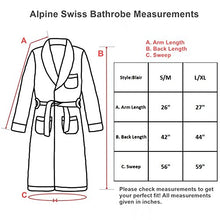ギャラリービューアに画像を読み込み、alpine swiss Blair Womens Cotton Terry Cloth Bathrobe Shawl Collar Velour Spa Robe,White,Small / Medium
