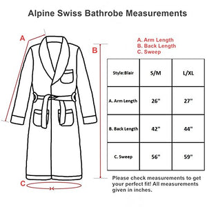 alpine swiss Blair Womens Cotton Terry Cloth Bathrobe Shawl Collar Velour Spa Robe,White,Small / Medium