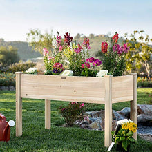 ギャラリービューアに画像を読み込み、Best Choice Products Raised Garden Bed 48x24x30in Elevated Wood Planter Box Stand for Backyard, Patio - Natural
