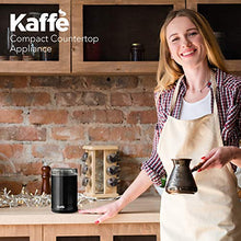 Cargar imagen en el visor de la galería, Kaffe KF2010 Electric Coffee Grinder - Black - 3oz Capacity with Easy On/Off Button. Cleaning Brush Included!
